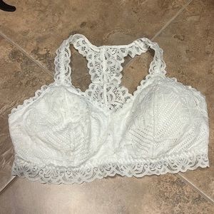 maurices, bralette, white, never worn,